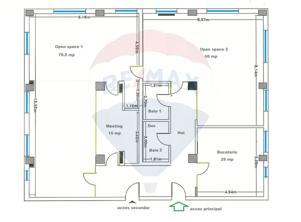 Spatiu birouri de închiriat 220 mp OMV Calea Turzii