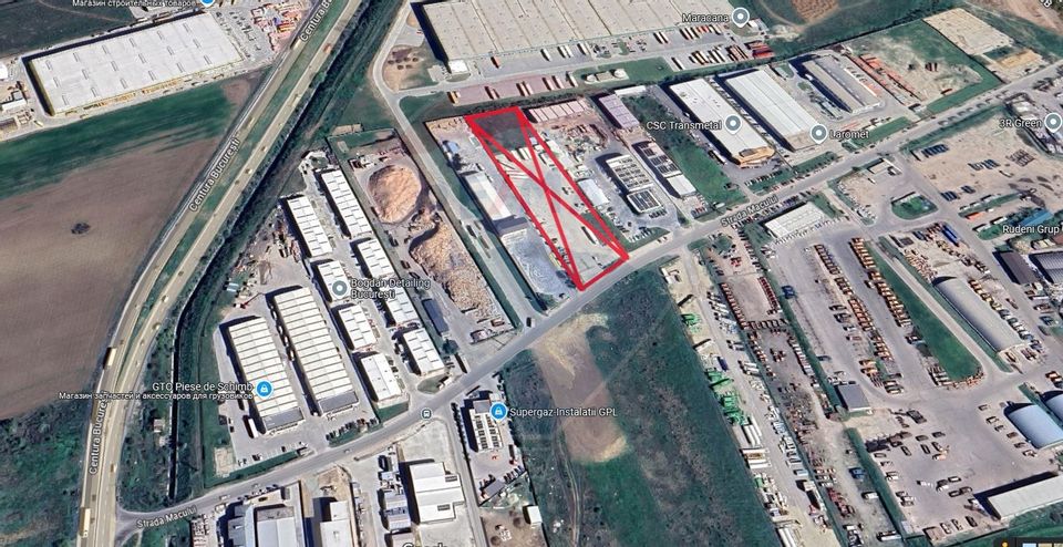 Teren industrial / Platforma betonata Rudeni, deschidere 45 m