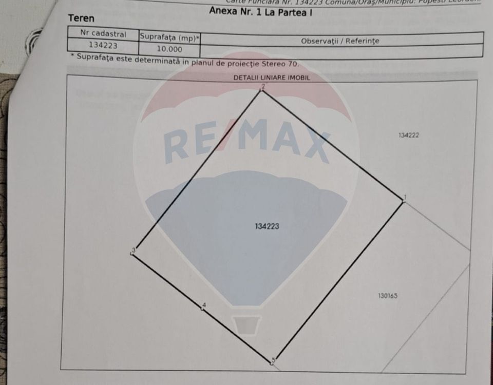 Teren intravilan 10,000mp Popesti-Leordeni intre centura Buc si A0
