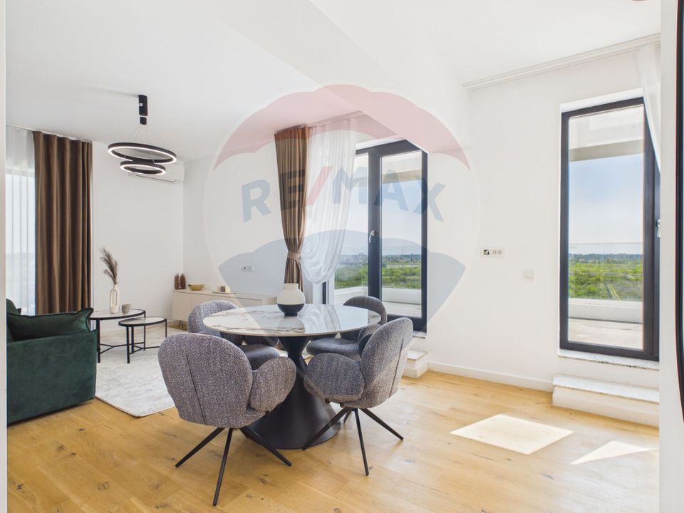 Apartament utilat complet, prima inchirere, cu terasa de 25 mp