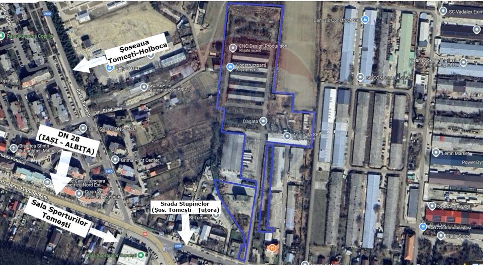 Teren Industrial 3Ha și Hală 1000mp de Vânzare în Tomesti - IAȘI