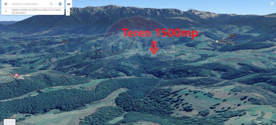 Comision 0%! Teren Moieciu de Jos 1500 mp