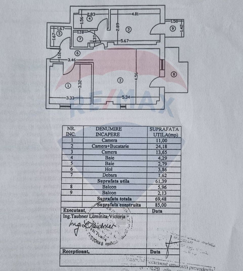 3 room Apartment for rent, Aviatiei area