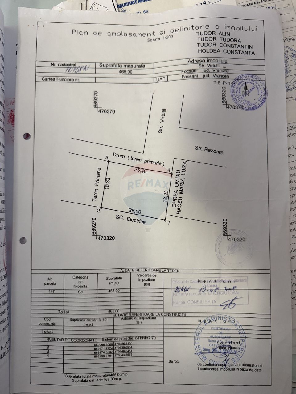 Teren 465mp Focsani / Strada Virtutii