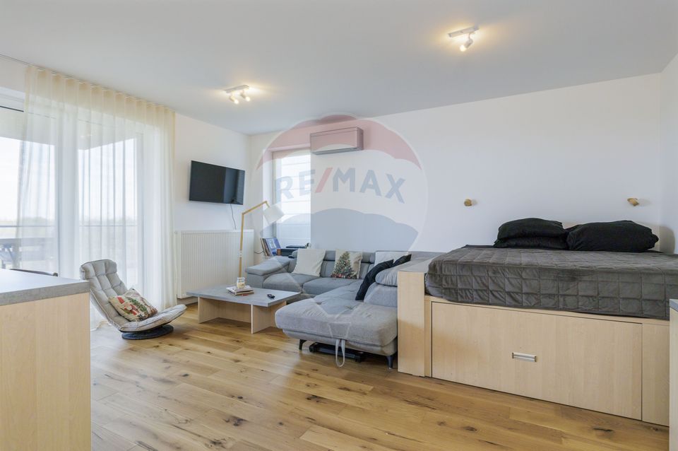 2 camere premium | TERASĂ 25 mp cu deck+vedere lac si pădure I parcare