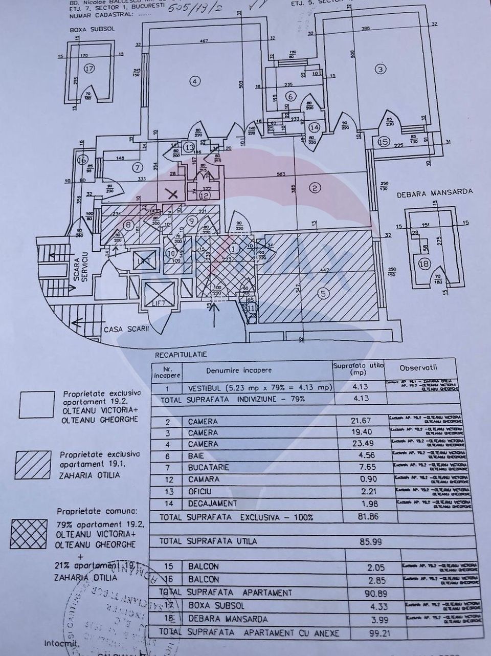 Vanzare Apartament 3 Camere, 2 Balcoane+2 Boxe, Universitate-P. Romana