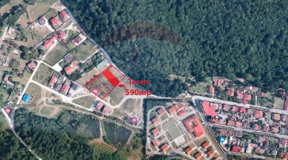 Teren 590mp-1290mp Str Macului, pretabil constructii individuale