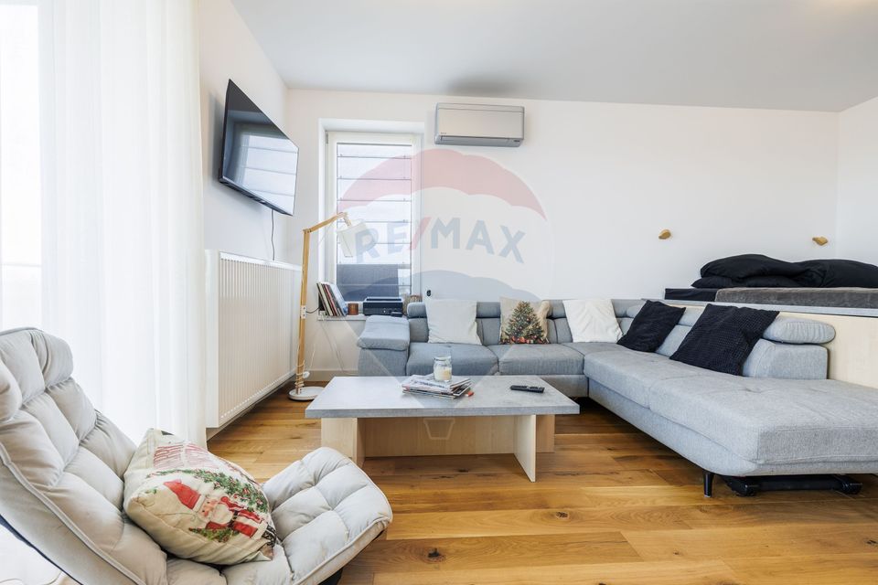 2 camere premium | TERASĂ 25 mp cu deck+vedere lac si pădure I parcare