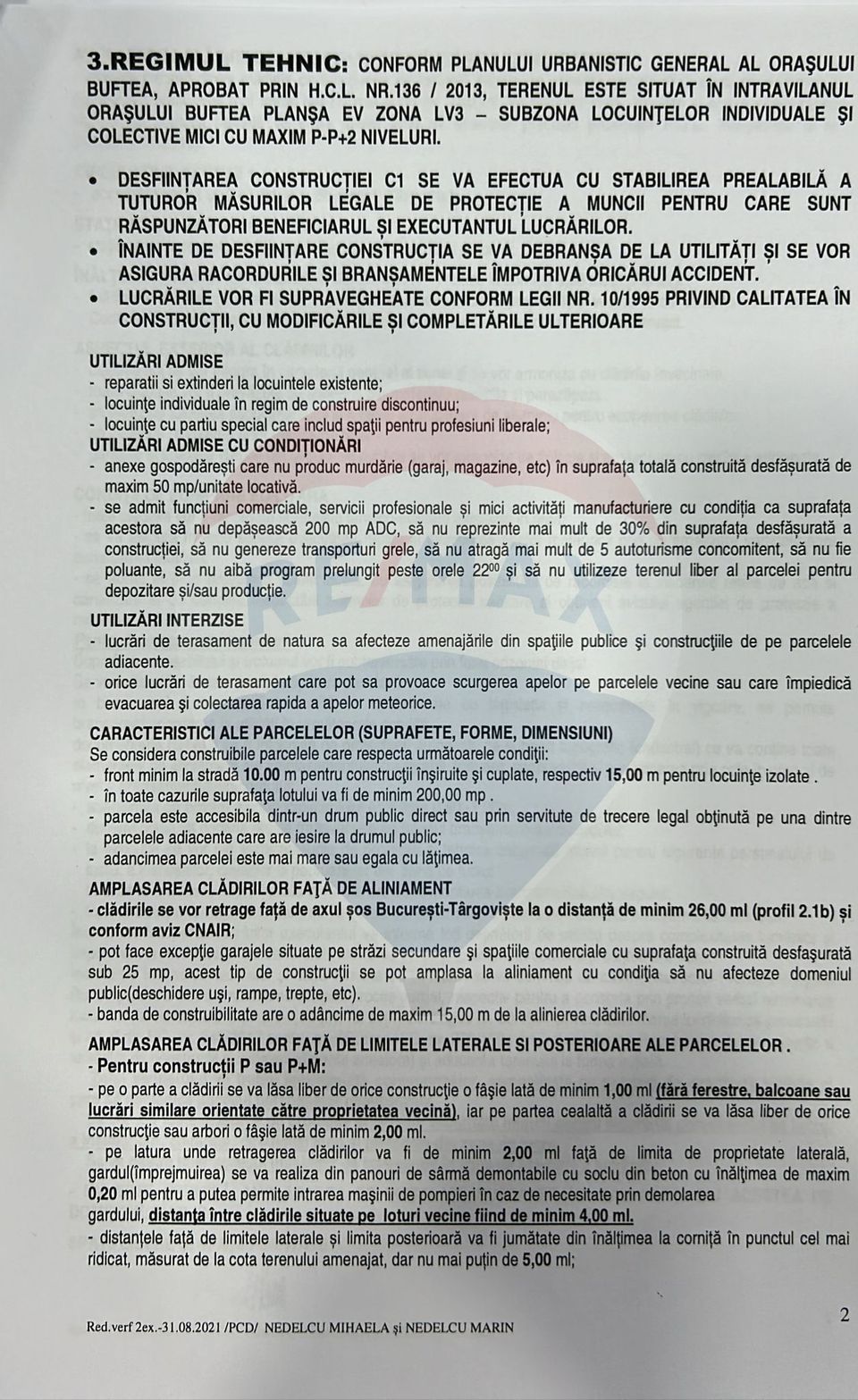 VANZARE Teren intravilan 259mp Buftea / Soseaua Bucuresti - Targoviste