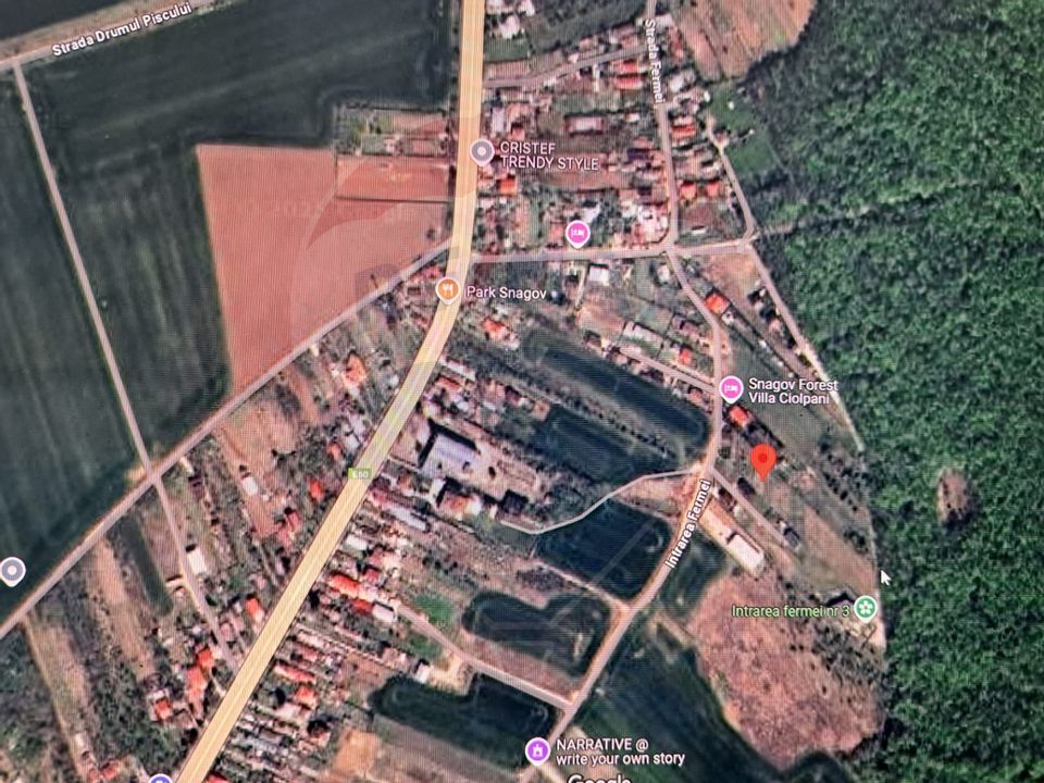 Lot teren 450 mp langa padure Ciolpani Fermei