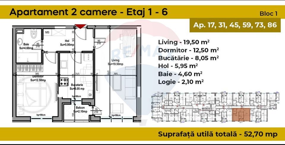De vânzare apartament 2 camere - Berceni