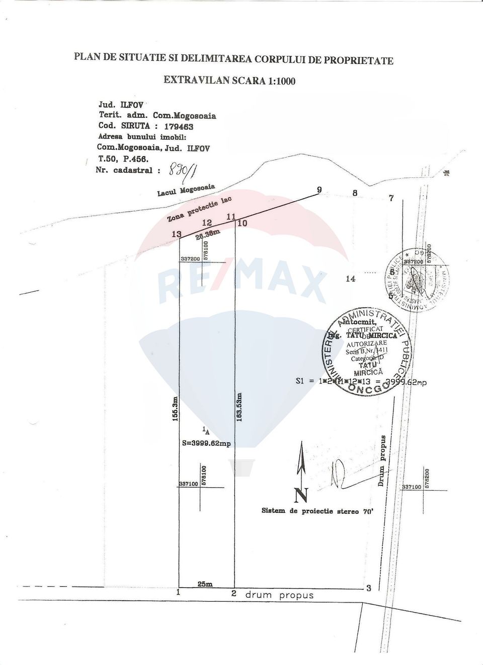 Teren 4000mp Mogosoaia|Strada Eugen Barbu|deschidere lacul Mogosoaia