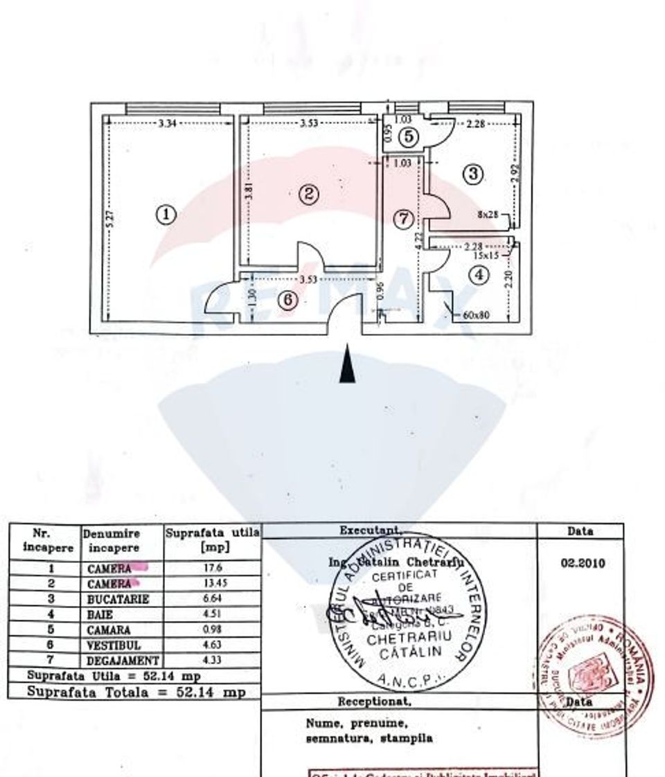 Apartment 2 rooms| Averescu · Arc de Triomphe | Areas