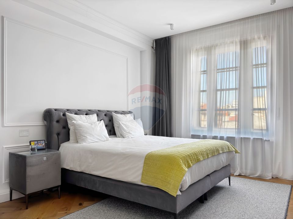 Vedere directă spre Piața Unirii, finisaje lux, apart. chirie, 97.6 mp