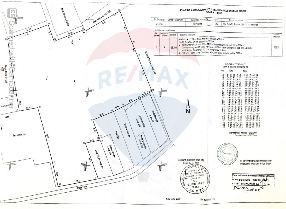 Vanzare Teren Intravilan 25.200mp Titu / Strada Tera