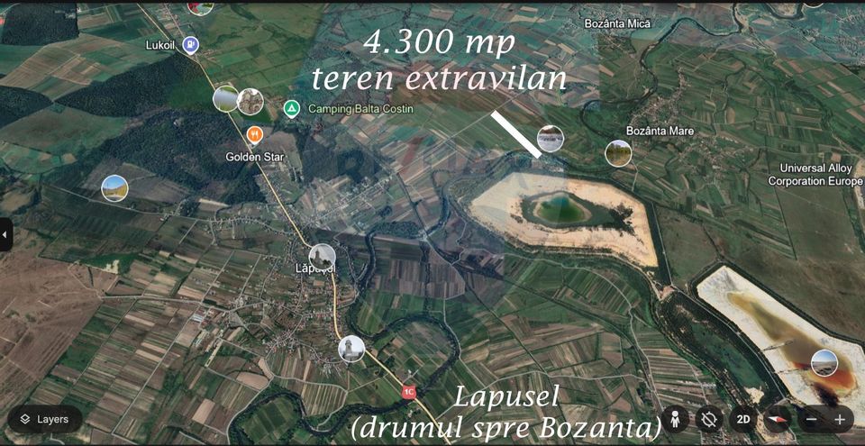 4.300 mp TEREN de vanzare în Lapusel / Drumul Bozanta