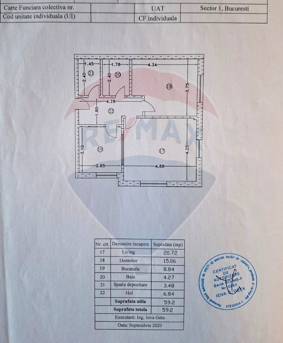 De vanzare Apart 2 camere Straulesti cu 140mp curte proprie