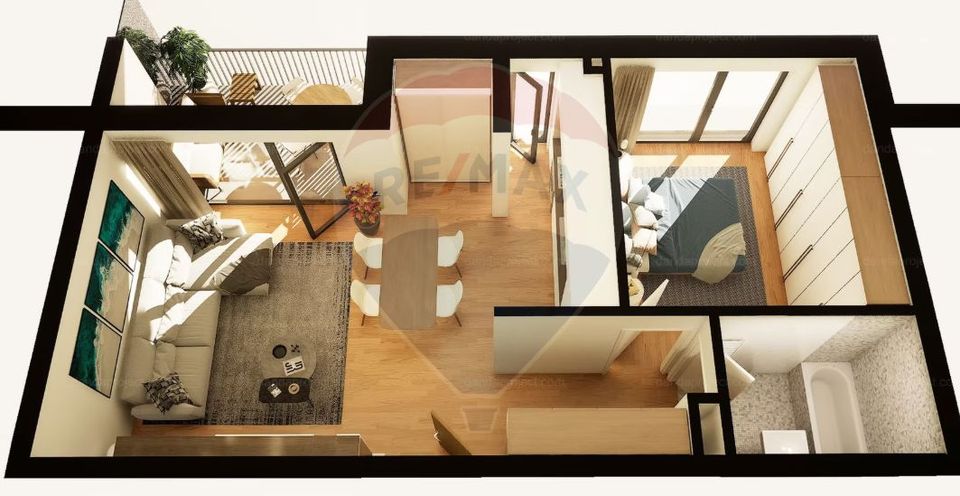 Apartament 2 camere, Între Lacuri