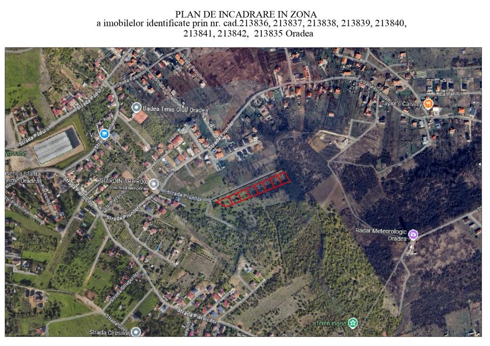 Teren 758mp Oradea / Strada Prunilor