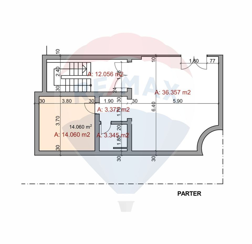 450sq.m Commercial Space for rent, Marasti area