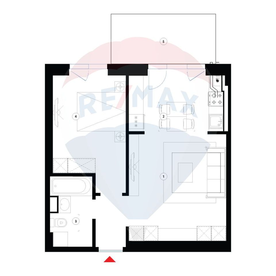 2 room Apartment for sale, Industriilor area