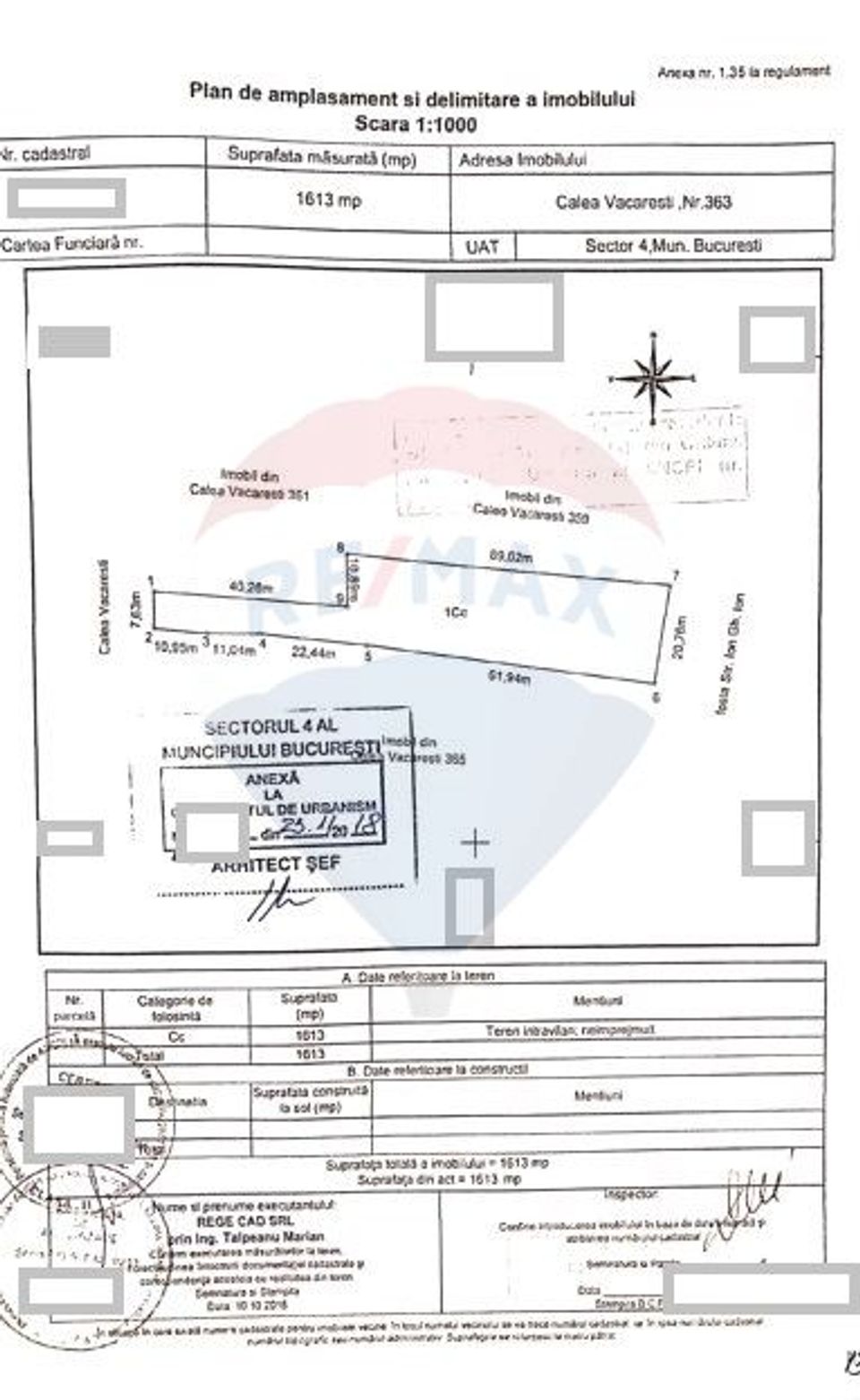 Teren 1,613mp Calea Vacaresti