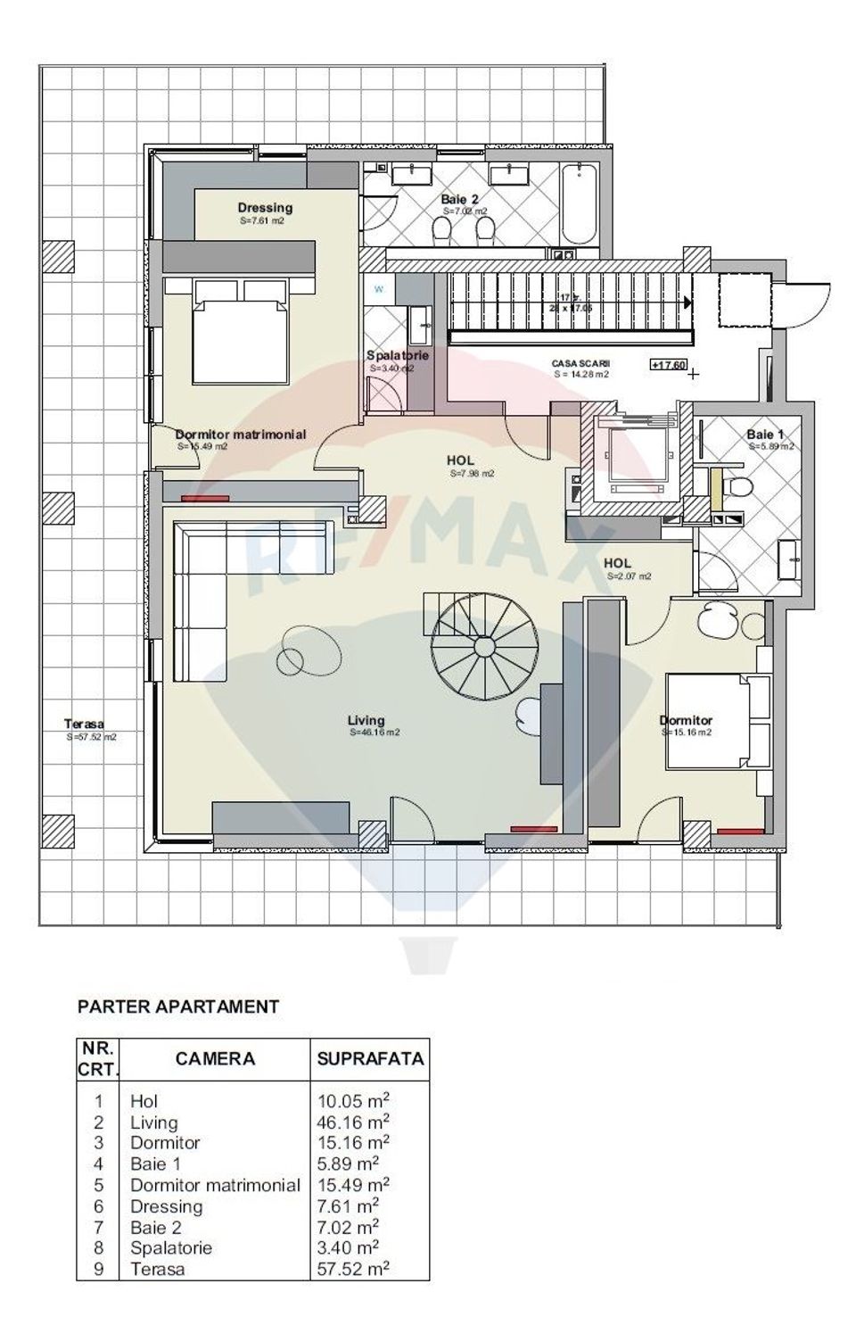 Apartament cu 3 camere de închiriat în zona Buna Ziua