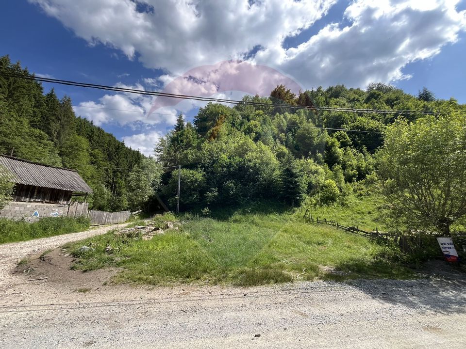 Teren de vânzare la munte cu râu în față și priveliște superbă