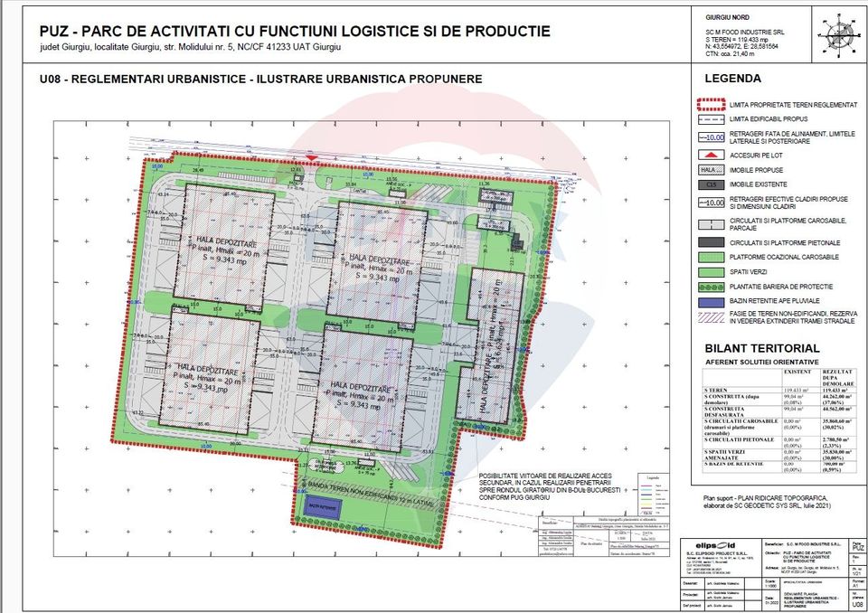Teren cu PUZ aprobat –  Destinație logistică, industrială și servicii