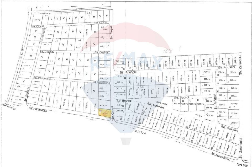 Land 961sqm Bod / Strada Carpati