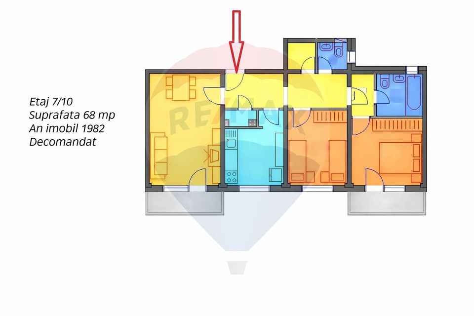 Apartament 3 camere de închiriat | Dristor | Mihai Bravu | Metrou