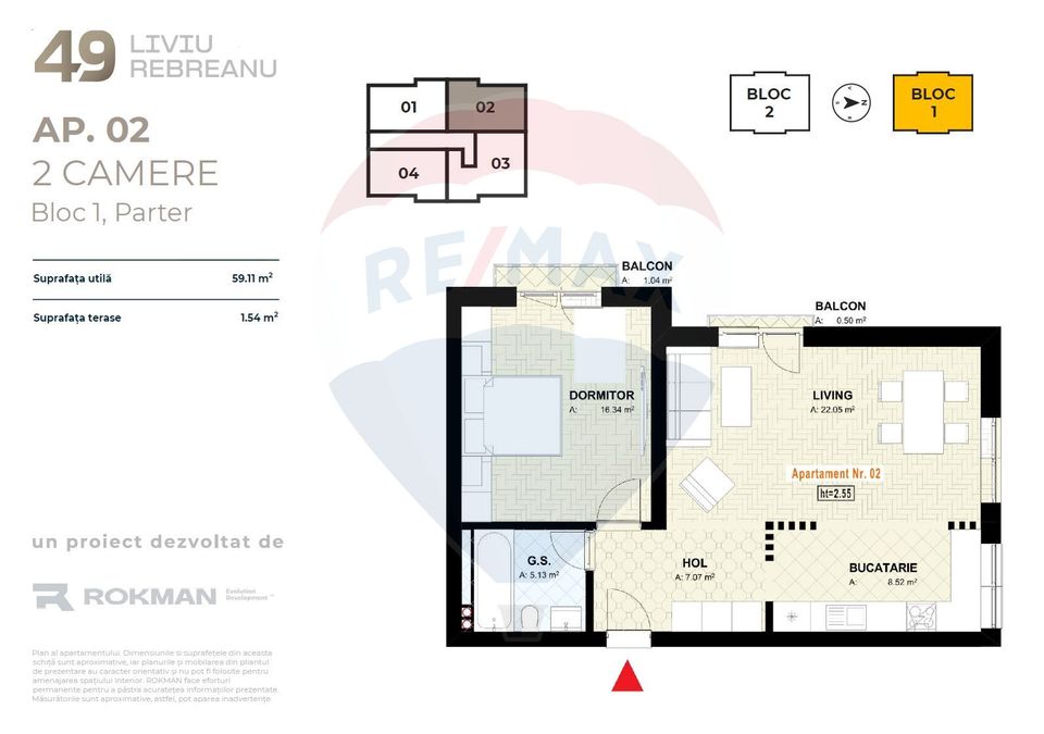 DE VÂNZARE| Apartament 2 camere| 0% COMISION! - 49 REBREANU