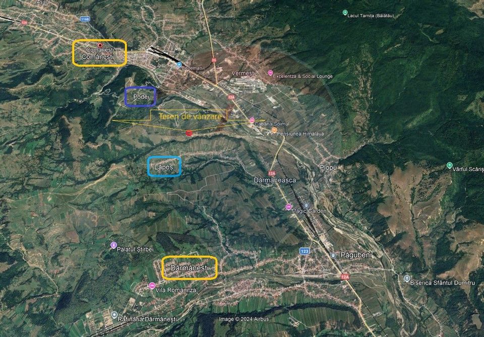 Land 11,400sqm Comanesti / Prelungirea Punct podina