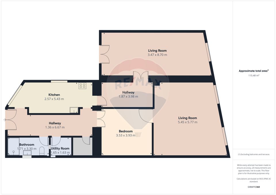 REZERVAT | 3 CAMERE 113 CU PARCARE | 4M INALTIME | CENTRU ISTORIC