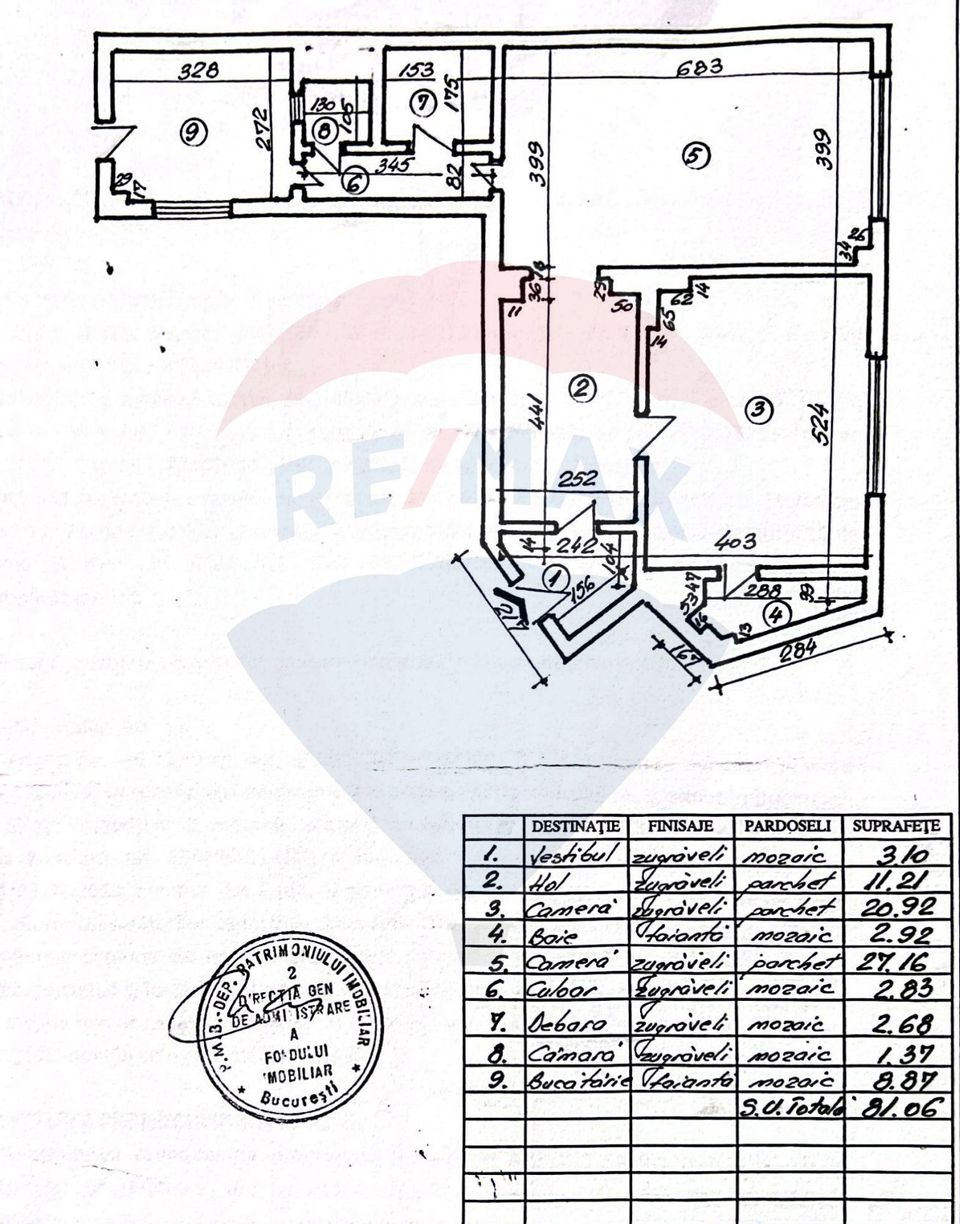 Vanzare apartament | 3 cam. | 81 mp | 1946 | Sfintii Voievozi | Rs3