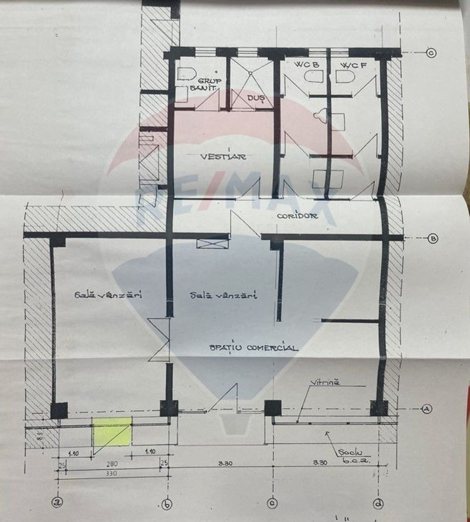 99sq.m Commercial Space for rent, Marasti area