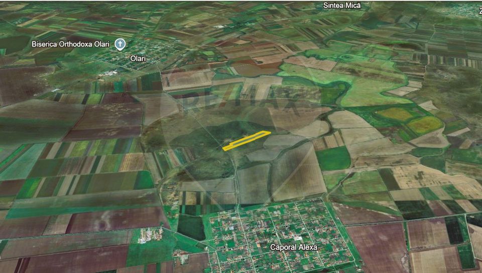 Teren agricol 5 ha, extravilan, 52 m deschidere la șosea