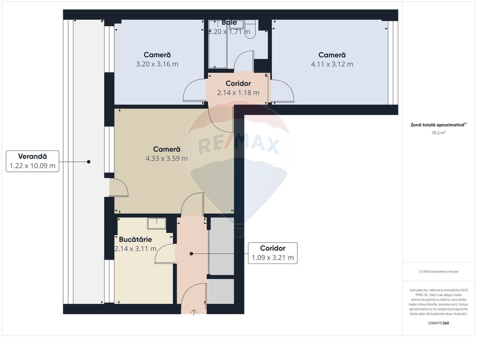 3 room Apartment for sale, Campia Libertatii area