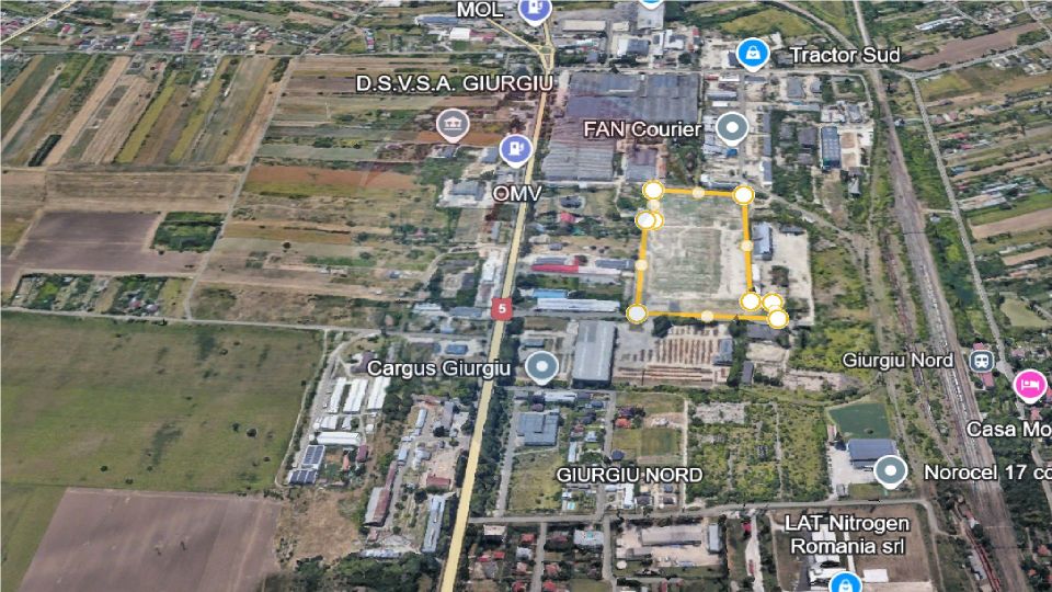 Teren intravilan Orasul Giurgiu - Pentru locuinte sau hale industriale