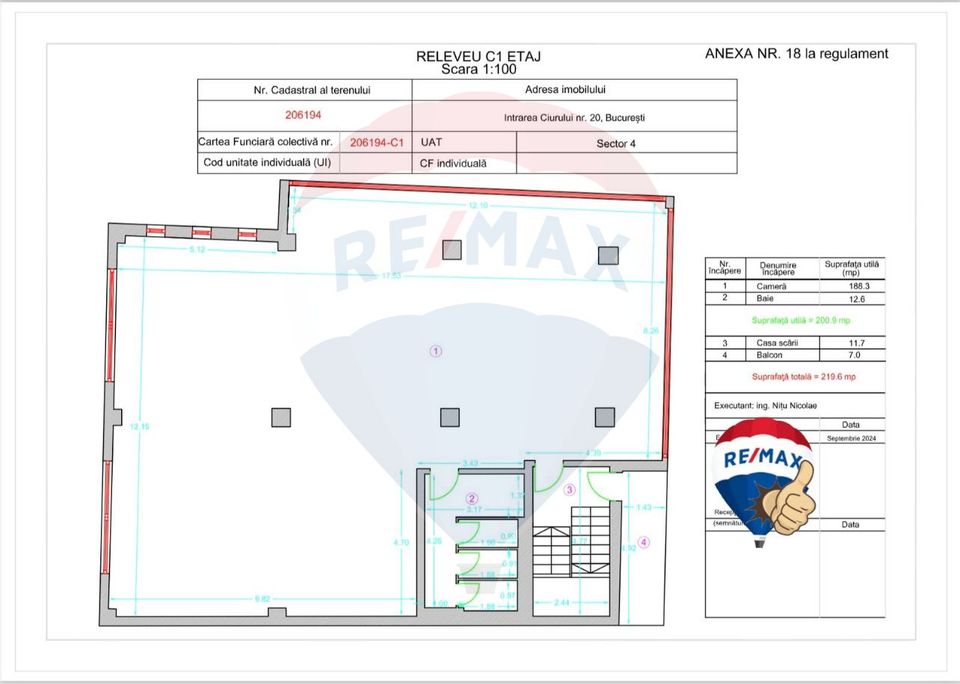 Spațiu Comercial de Închiriat - Etaj 1 Clădire Birouri