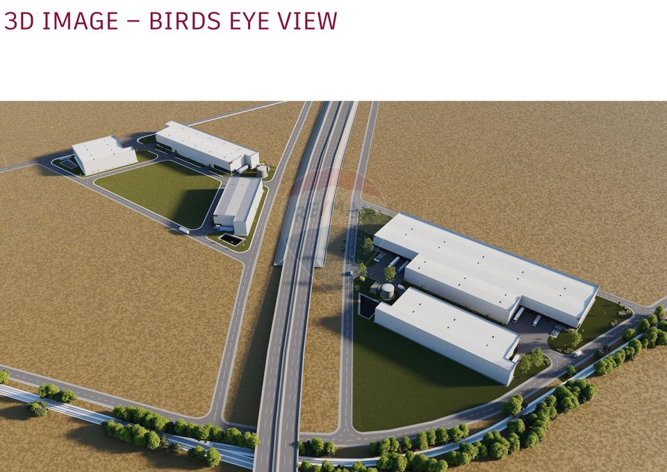 Teren logistic, PUZ aprobat, 7,63 ha, platforme + hale 23.396 mp. A0