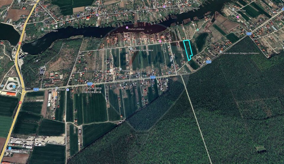 Plot of land, 9195 sqm, double opening, Vladiceasca/Snagov