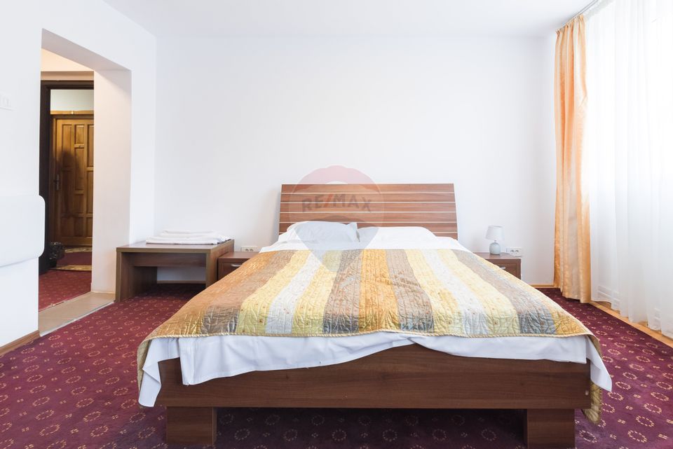 Hotel cu 23 unități de cazare, 2 săli de ședință, locație excelentă