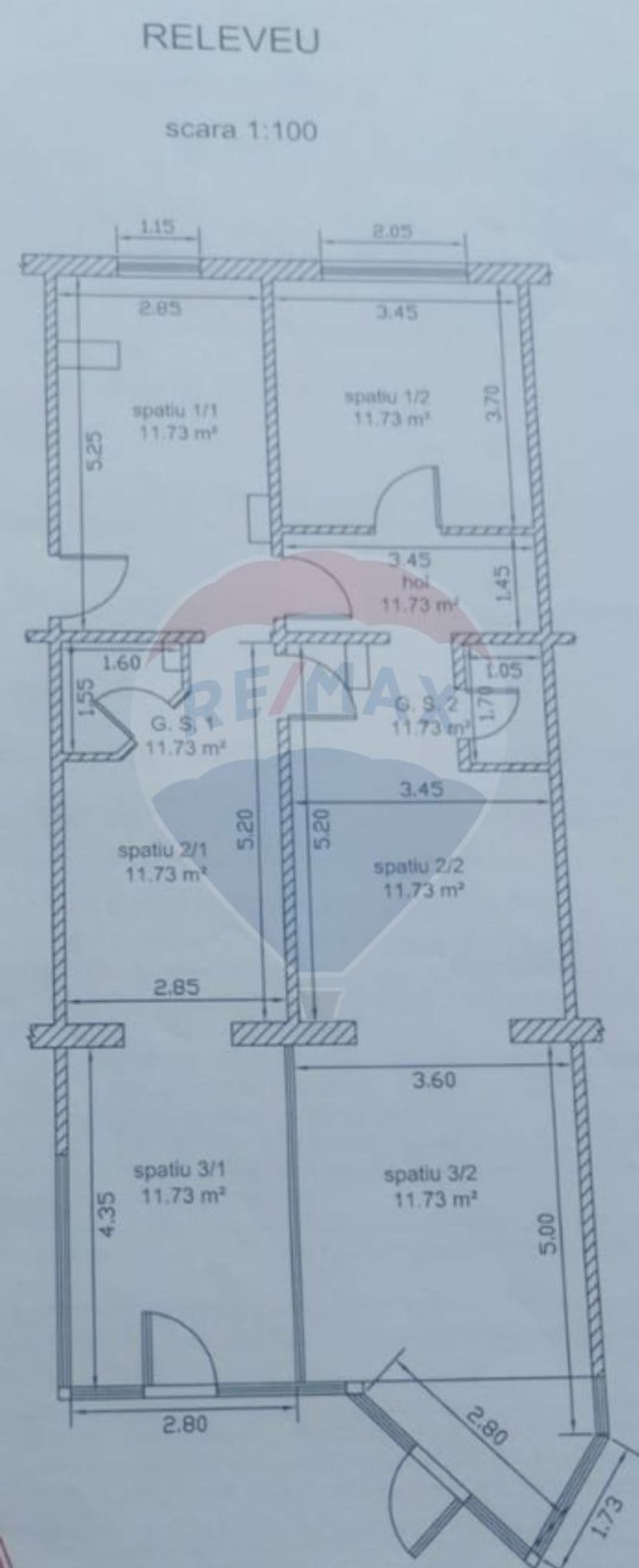 100sq.m Commercial Space for rent, Republicii area