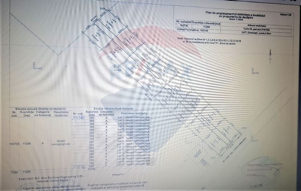 Teren 11,300mp Soseaua Curtea Domneasca/Domnesti