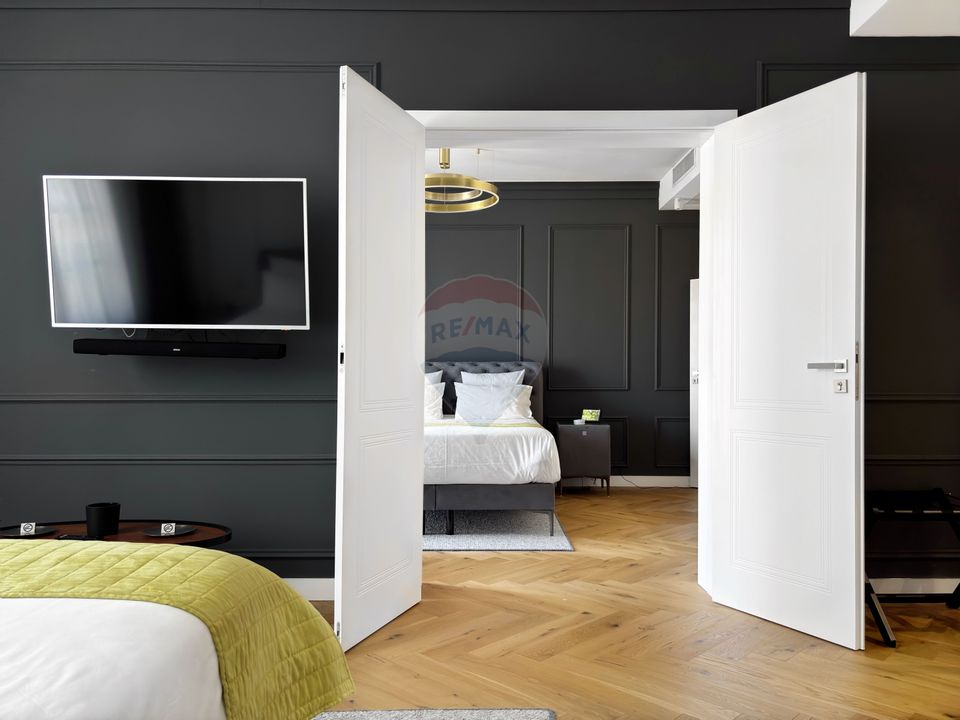 Vedere directă spre Piața Unirii, finisaje lux, apart. chirie, 97.6 mp