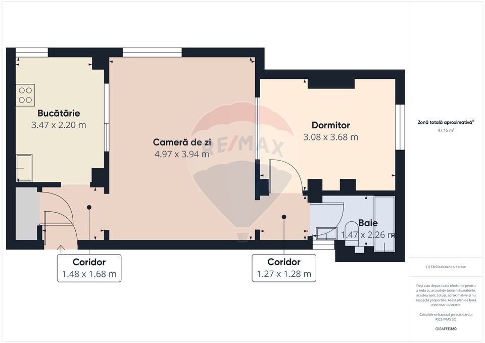 2 room Apartment for rent, Ultracentral area