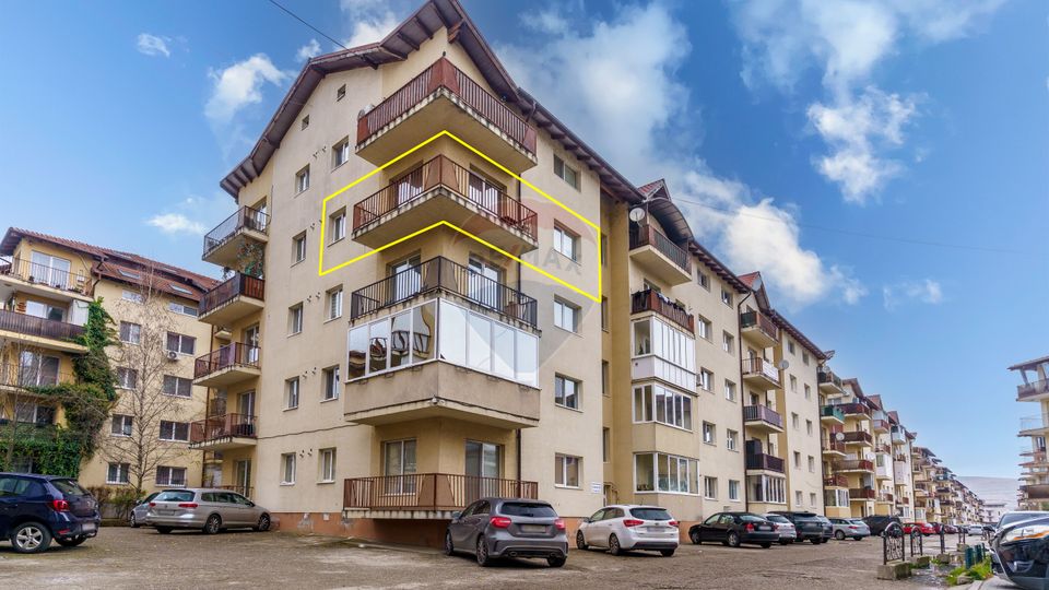 Apartament 2 camere, balcon 7 mp, parcare,  Comision 0%