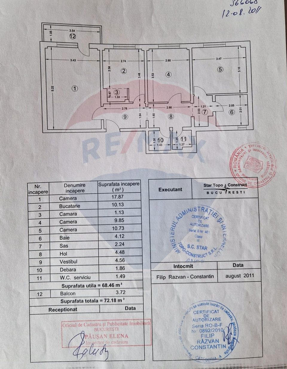 Apartament 3 camere Sebastian decomandat ideal familii sau investitie