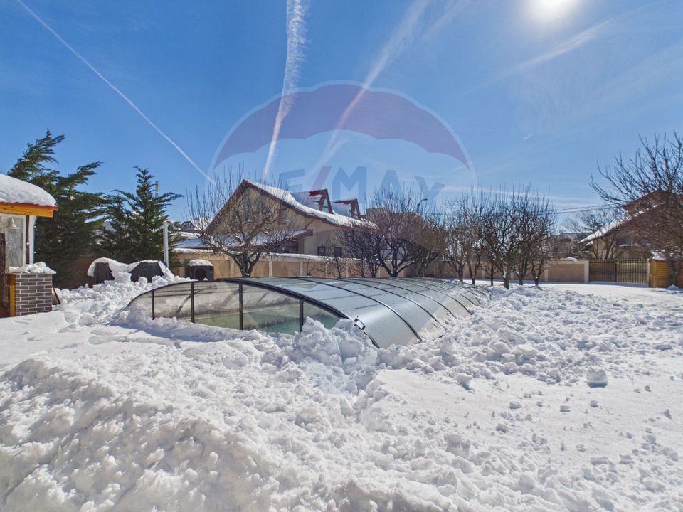 Villa with 6 rooms, pool and land 1300 sqm, for sale in Otopeni